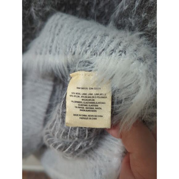 Sleeping On Snow Anthropologie Nordic Fuzzy Off The Shoulder Sweater - Picture 5 of 5